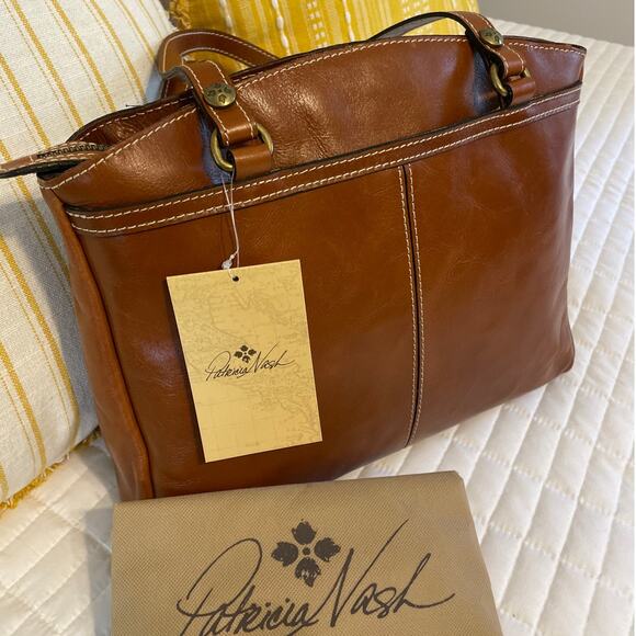 Patricia Nash Tooled Collection Leather Poppy Tote Dust Bag Florence NWT - Picture 11 of 13